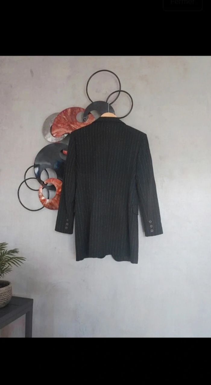 Blazer noir à rayures Scottage - photo numéro 2