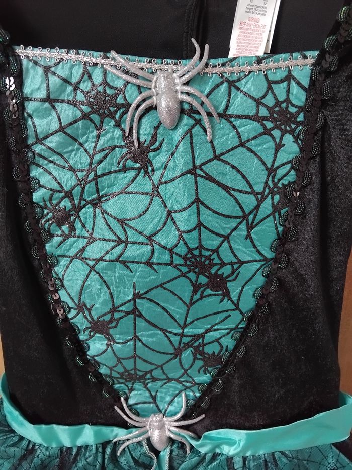 Déguisement Sorcière Robe Araignée Halloween 11 - 12 Ans 🕸 - photo numéro 2