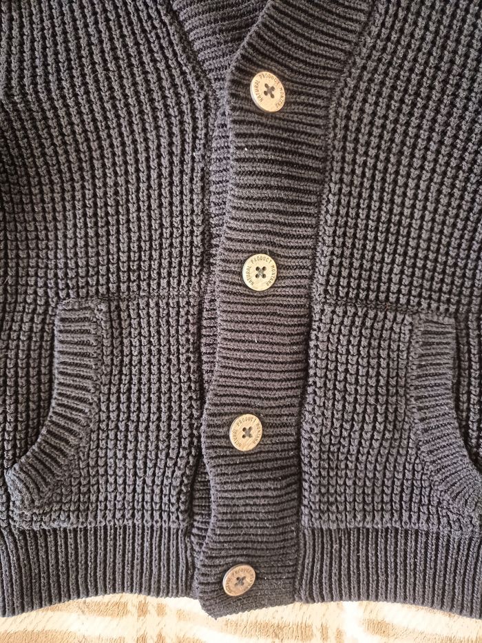 Sweat-Gilet à Capuche Noir & Gris - 5 Ans / Kiabi - photo numéro 4