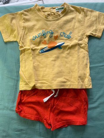 Enesmble short t-shirt 12 mois (short 18 mois mais taille petit)