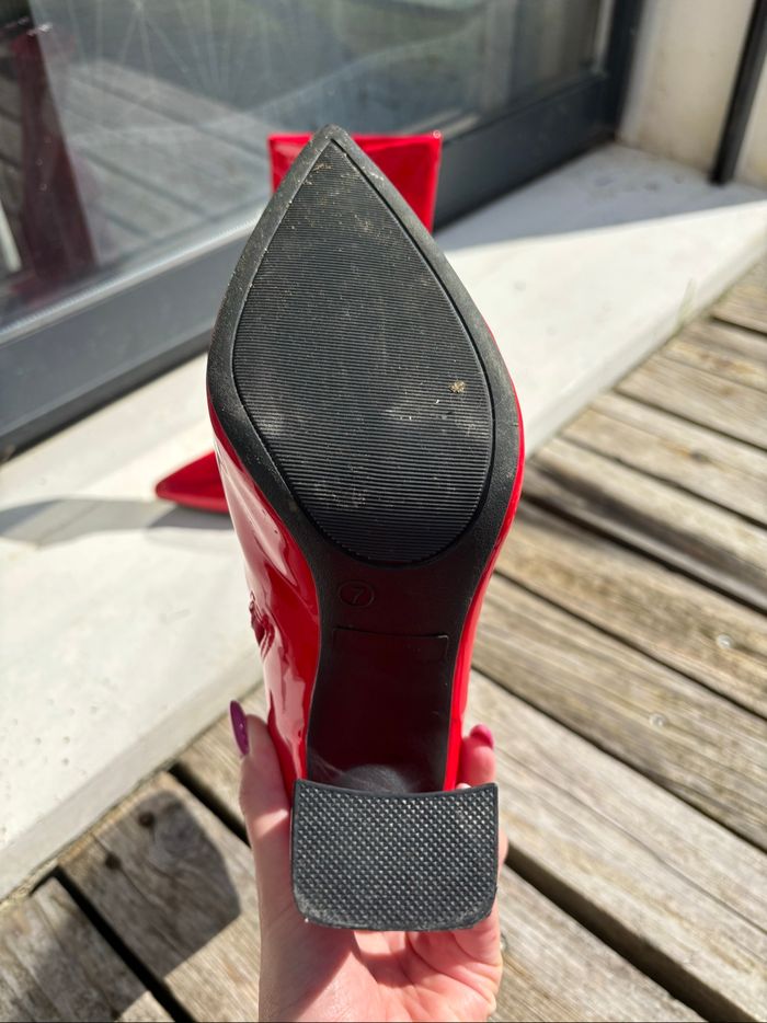 Bottines rouge vernis - photo numéro 3
