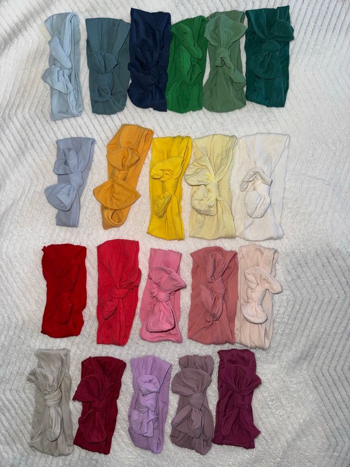 Lots 22 pièces bandeau taille unique 0/6ans - photo numéro 5
