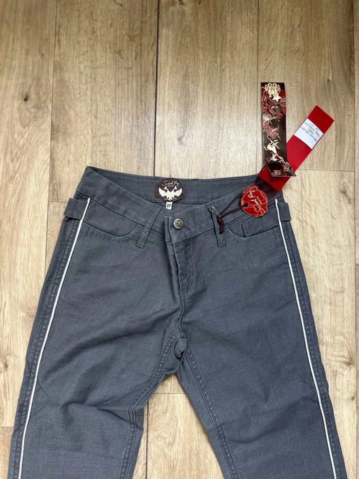 Jean School rag gris clair tribu twill stretch W27 - photo numéro 3