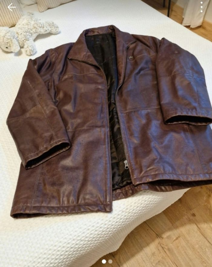 Veste en cuir veritable