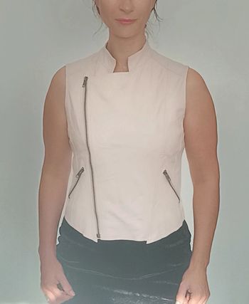 Veste similicuir sans manche taille 38