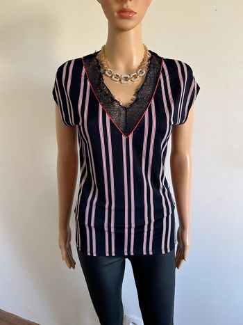 Blouse rayée à manches courtes Morgan taille M jamais portée