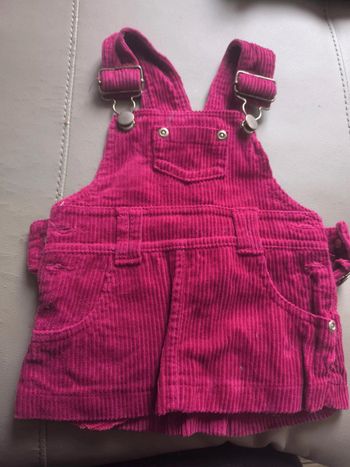 Salopette robe rose profond 3 mois