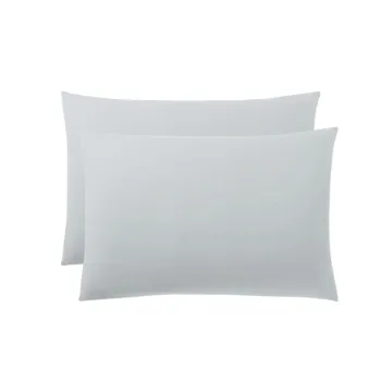 X2 taies d’oreiller grise mórico – 118 fils – 100 % coton percale Neuf