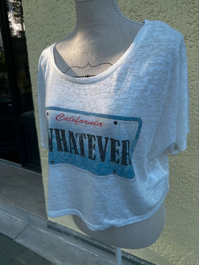 T-shirt court blanc USA California – MIM – Taille L 🇺🇸 - photo numéro 2