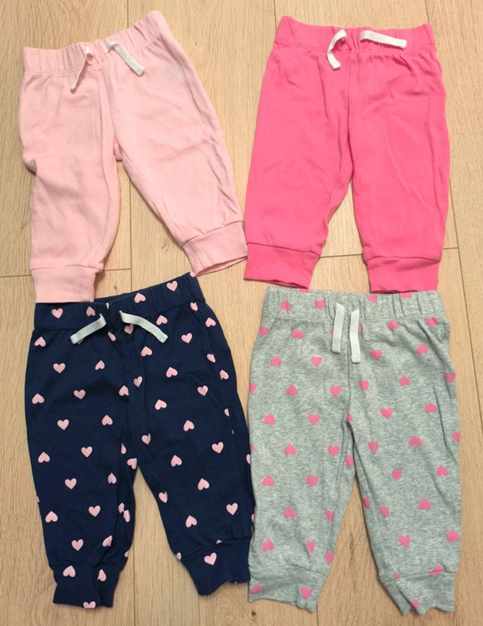 Lot de 4 pantalons légers / jogging Fille Amazon Essentials - Taille 9 mois