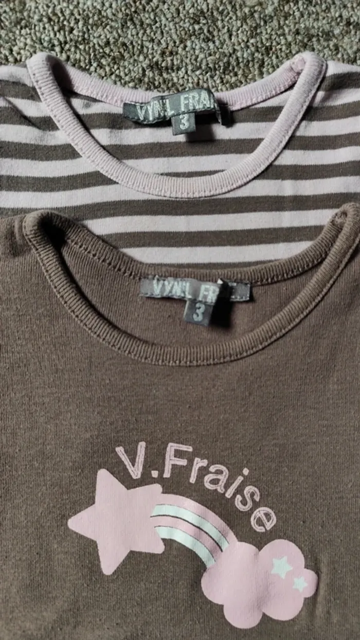 2 tee shirts 3 ans assortis - photo numéro 3