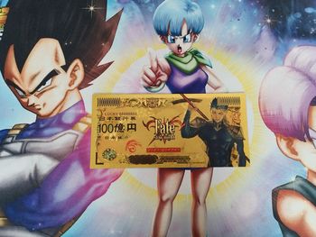 Billet Lancer Fate Stay Night card rare Collector doré ticket