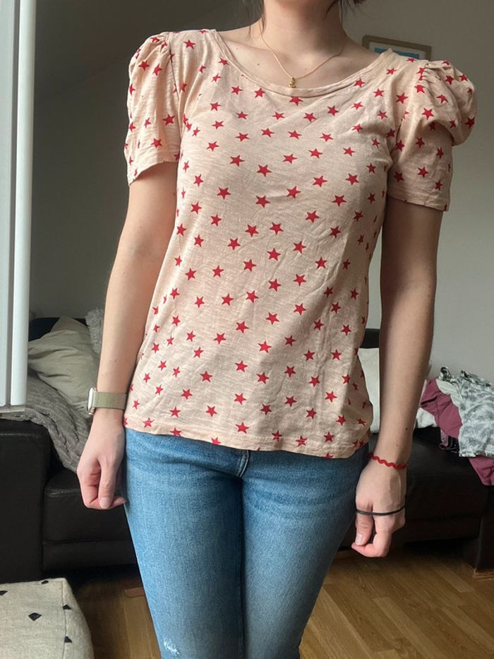 Tee shirt à épaulettes - Claudie Pierlot - 38 - photo numéro 2
