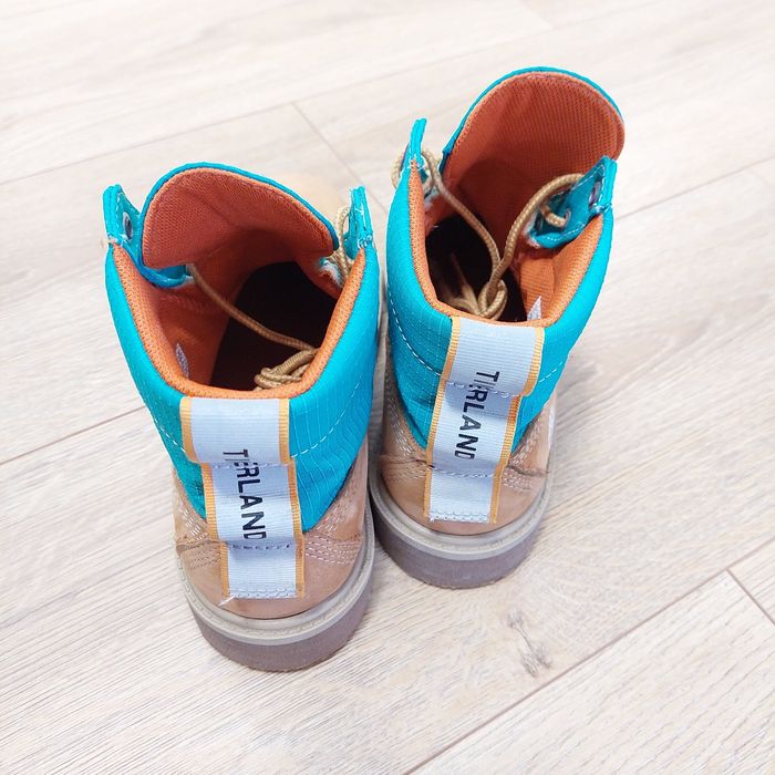 Bottines Timberland Premium 6 Inch Wheat Blue Suede - photo numéro 4