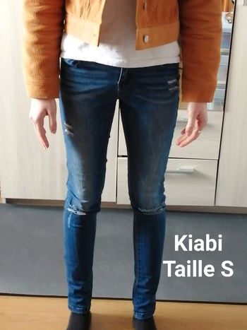 Jean bleu effet déchiré Taille S