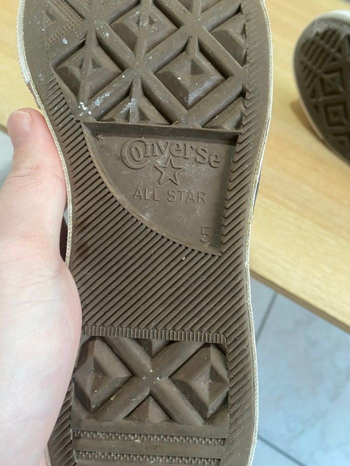 Baskets converse all star blanc crème taille 37,5 - photo numéro 6