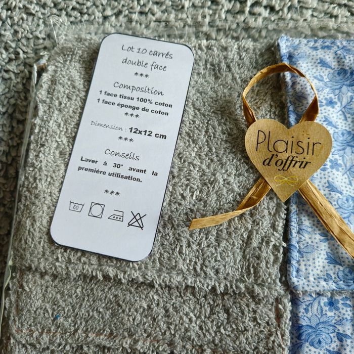 10 lingettes lavables 12x12 cm - photo numéro 3