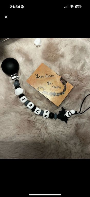 Attache tétine  jack skellington