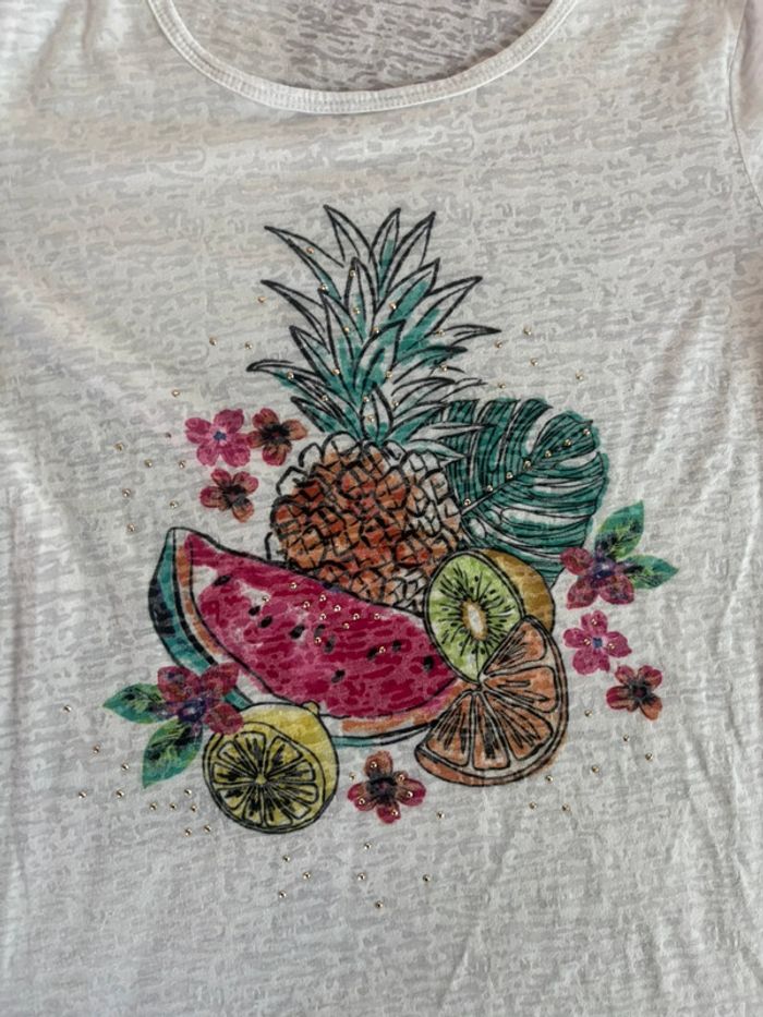 T-shirt léger motif fruit taille L - photo numéro 2