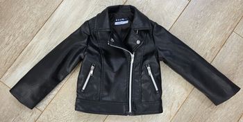 Veste Perfecto Simili Cuir Noir Enfant 3 ans