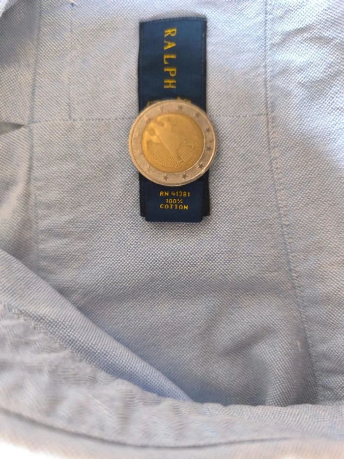 Chemise Ralph Lauren - Logo brodé premium - Bleu clair - Taille XL - photo numéro 9