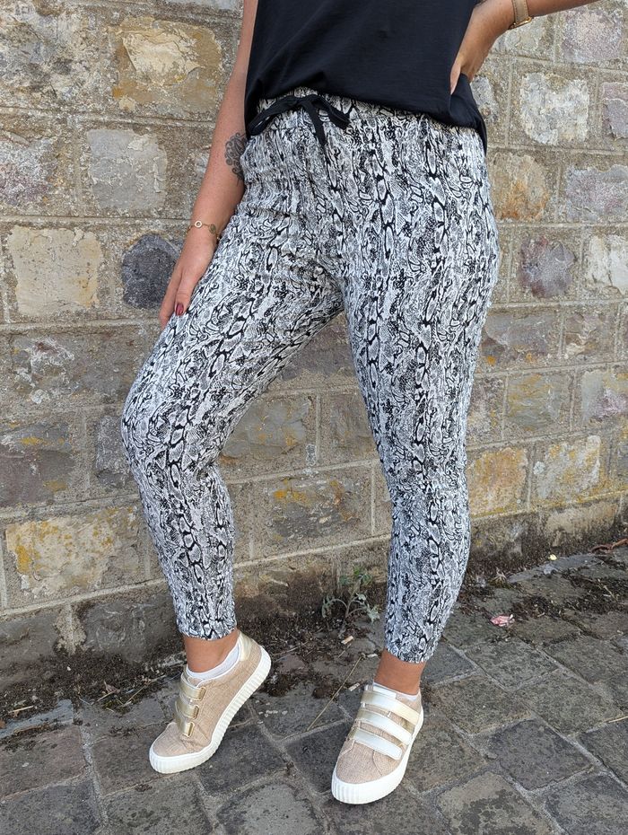 Jogging stretch Mazères serpent noir/blanc
TU