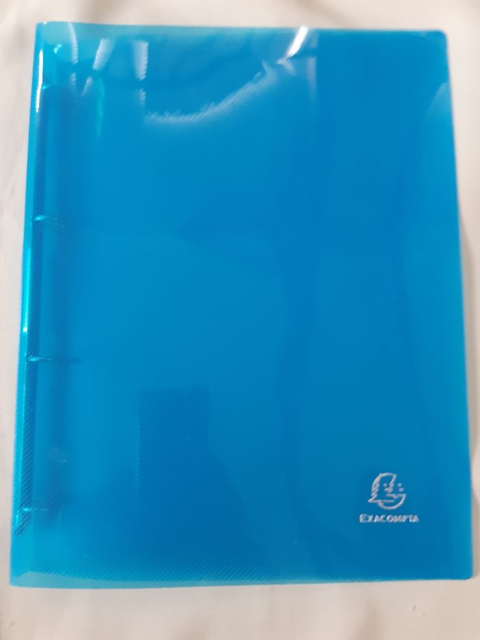 classeur souple à anneaux bleu - A4 - dos 20 mm - exacompta