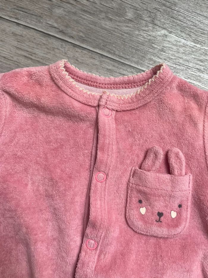 Magnifique pyjama rose lapin Kiabi 0 mois naissance - photo numéro 3