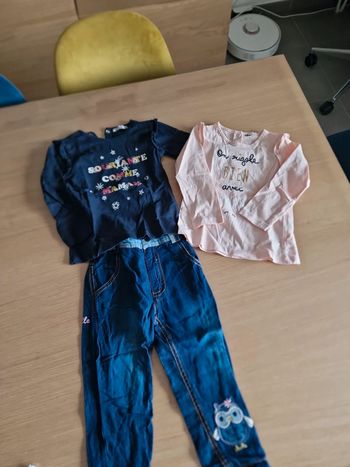 2 haut manche longue gemo et 1 jean