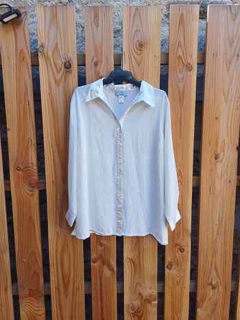 Magnifique chemise crème satinée Nathalie Andersen