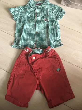 Ensemble short chemisette 18 mois sergent major