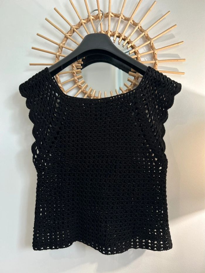 T-shirt en maille crochet tricot Mango - photo numéro 2