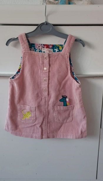Robe bébé  sans manches en velour