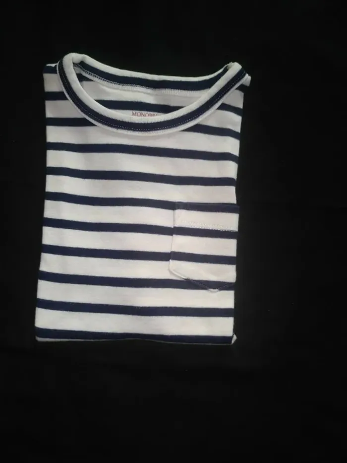 Tee shirt Marinière Fille Manche Courte 6 ans - photo numéro 4