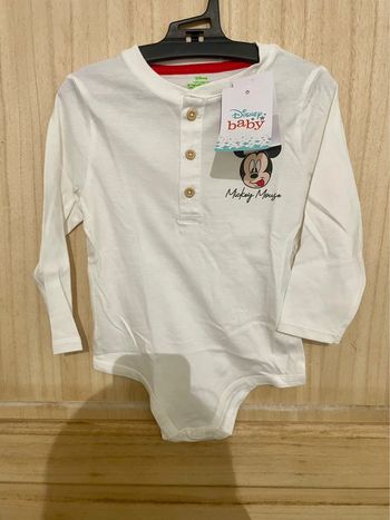 Body neuf manches longues Mickey Disney de chez Kiabi