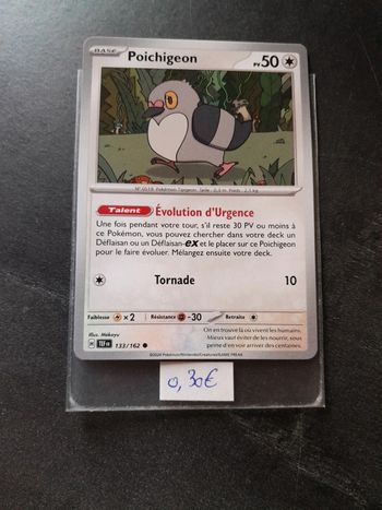Carte Pokémon Poichigeon 133/162
