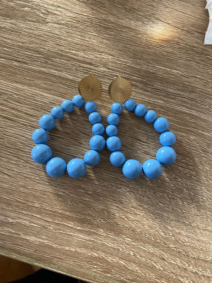 Boucles d’oreilles bleu