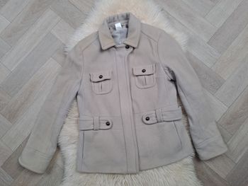 Veste en laine beige taille 38