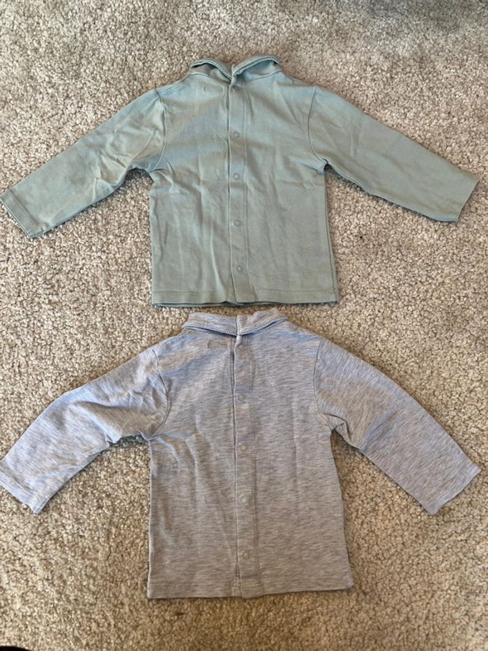 Lot de 2 tee-shirts col roulé manches longues thèmes nuit neige pailletée fille - 9 mois - orchestra - photo numéro 6