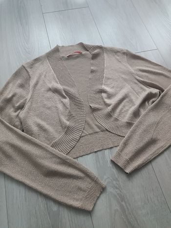 Boléro manches longues/gilet court