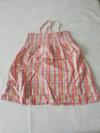 Robe bretelles à carreaux okaou 86 cm