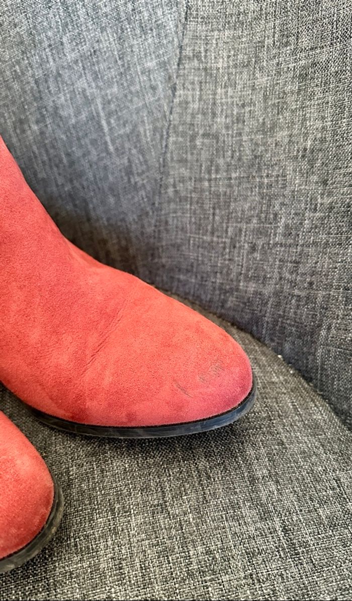 🍃 Bottines bordeaux – FPC – Taille 39 – Bon état - photo numéro 3