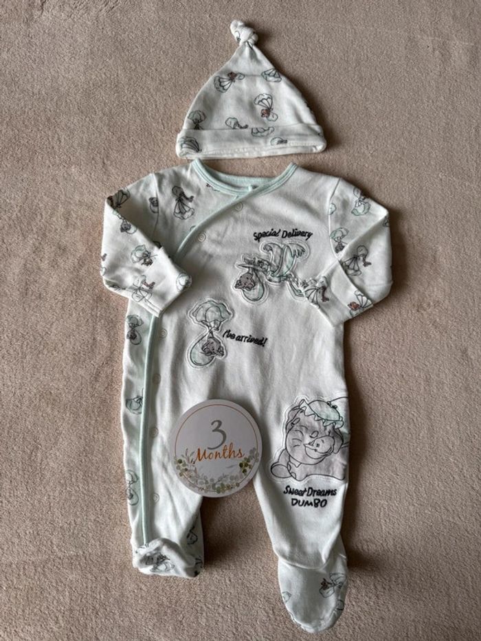 Ensemble pyjama bonnet été 1 pièce • primark • taille 3 mois