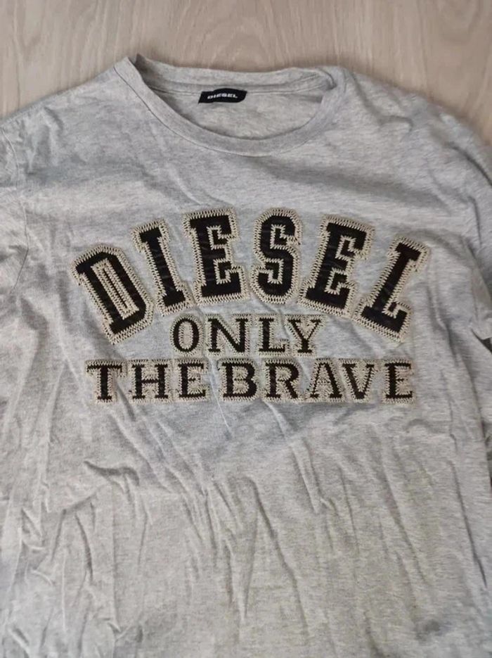 t-shirt manches longues garçon gris taille 14 ans DIESEL neuf
