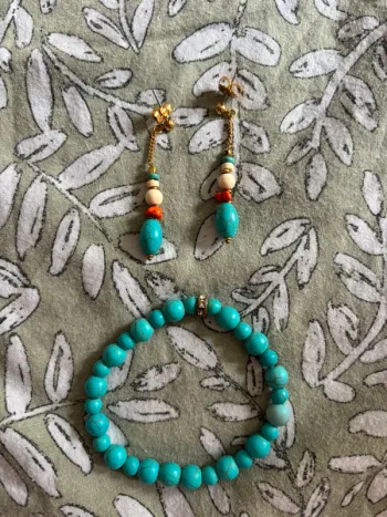 Boucle d’oreilles + bracelet