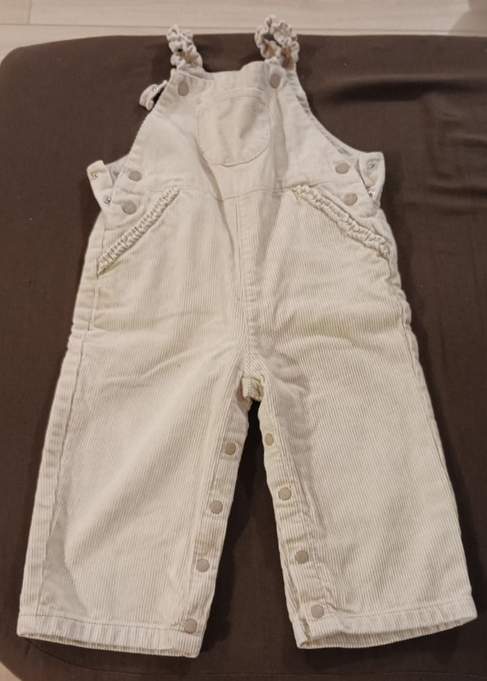 Salopette velours beige