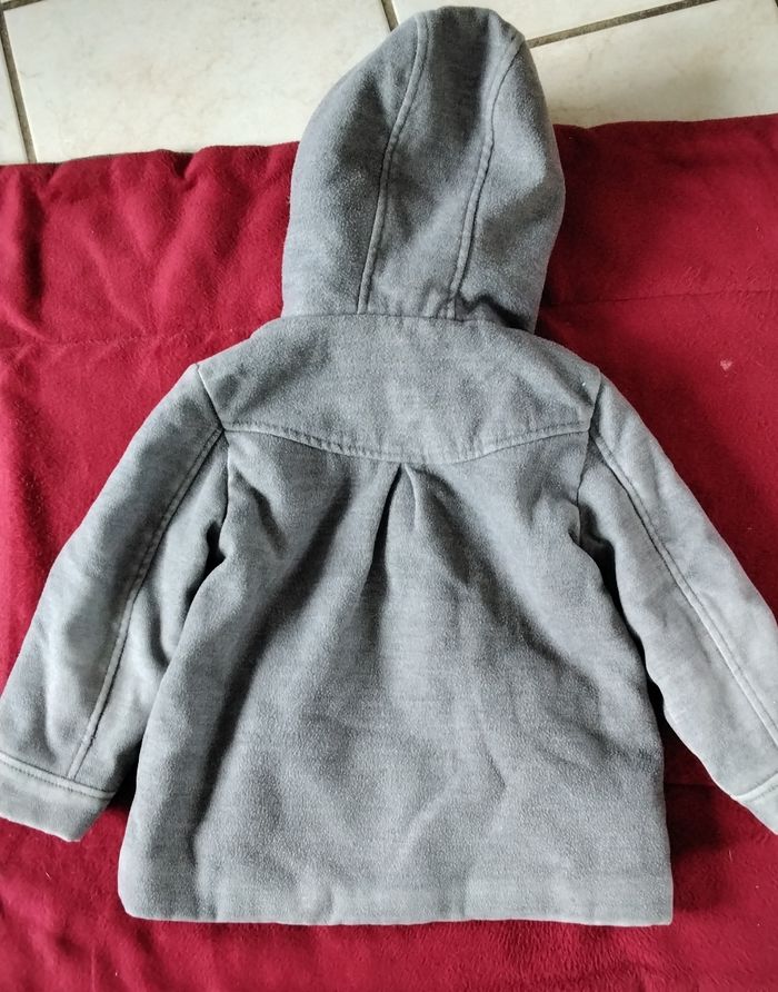 Manteau à capuche  gris  ,fermeture  ,poches  ,Kidkanai  ,3 ans  94cm - photo numéro 5