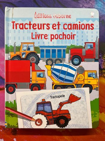 Livre enfant : Tracteurs et Camions * Livre Pochoir