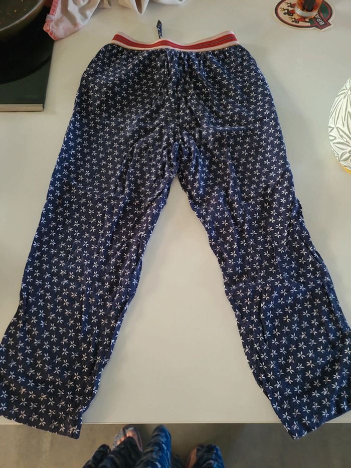 Pantalon léger fille, taille 10 ans, marine - photo numéro 3