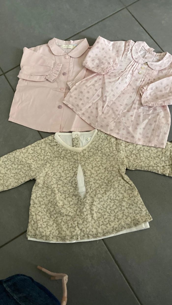 Lot ensemble chemise vêtement bébé fille 6 mois garde robe haut tunique